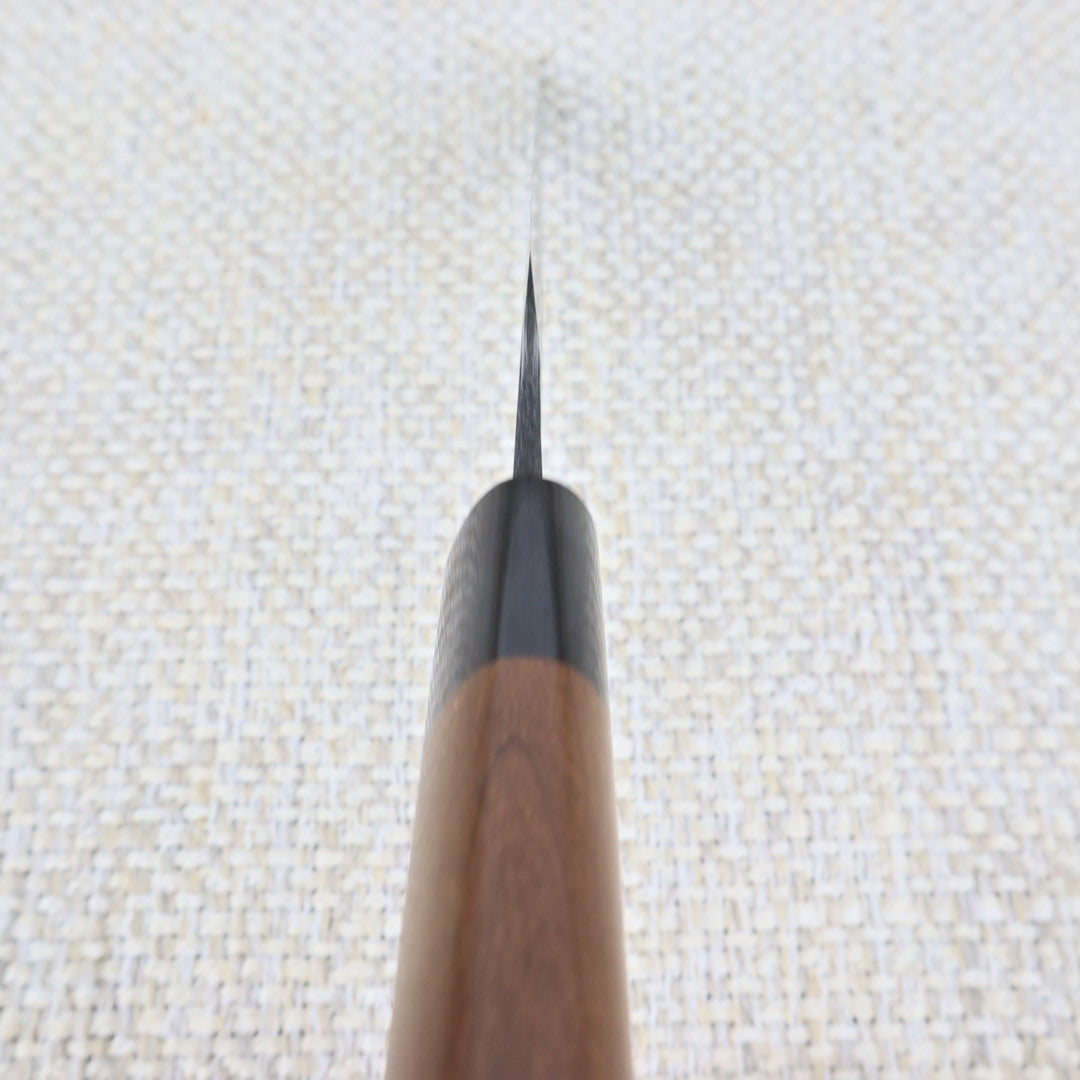 Akifusa Aogami Super 135mm Petty (Utility) Kitchen knife close up of knife bevel