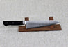 Ohishi VG5 Migaki 180mm Gyuto (Chef) Japanese kitchen knife on red wood stand
