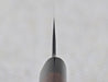 Ohishi SLD Migaki Tsuchime 105mm Ajikiriclose up of the blade bevel where you can also see the core and cladding thickness