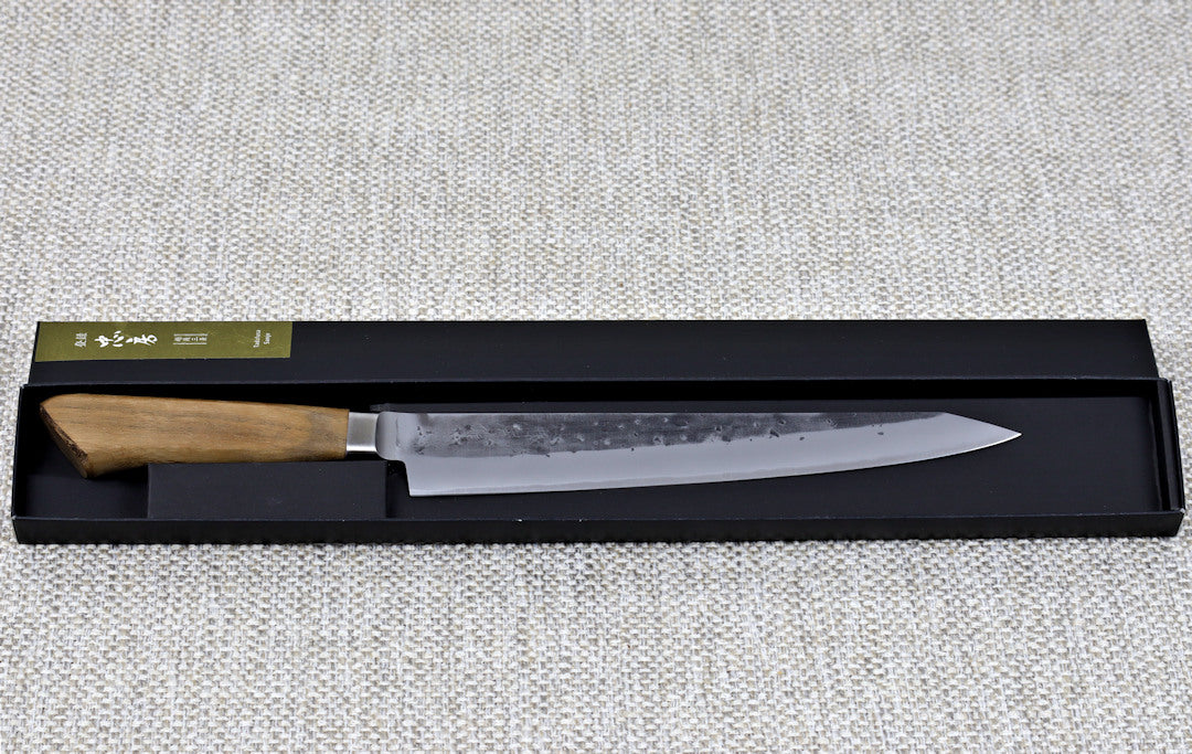 TadafusaAogami2 Nashiji Sujihiki240mm in packaging 